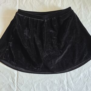 Chloe Black Velvet Skater Skirt Size Xl Child ; Small Adult Lile New Velvet